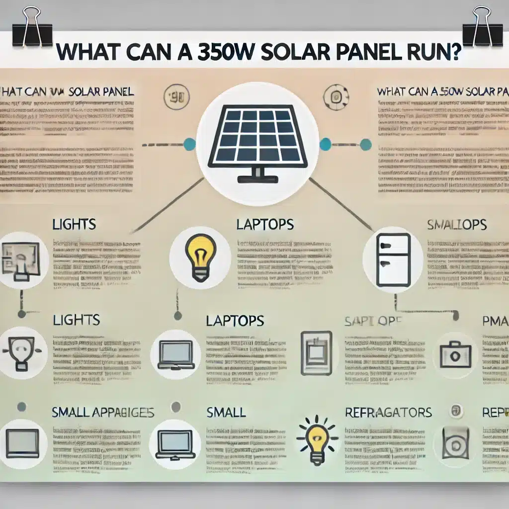 What Can 350W Solar Panels Run