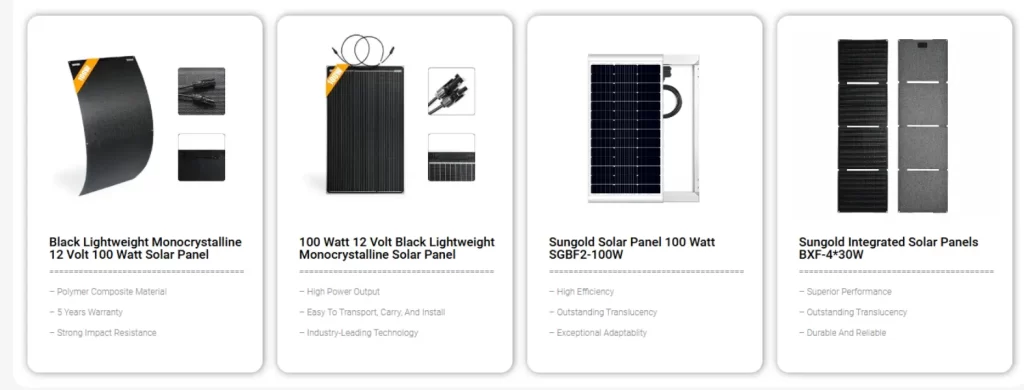 100-watt solar panels