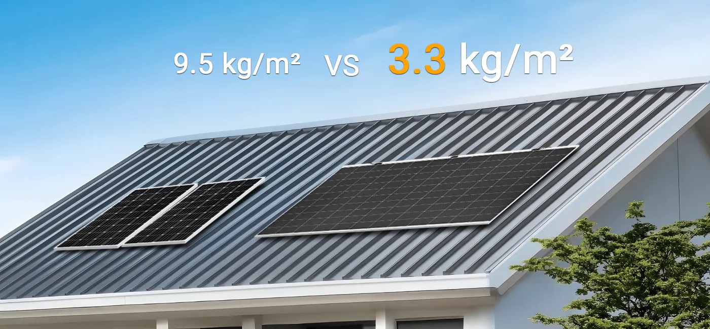 Lightweight Design, Ideal for Low-Load Roofs